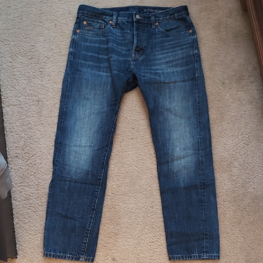Outerknown Men's Dark Blue Washed Jeans